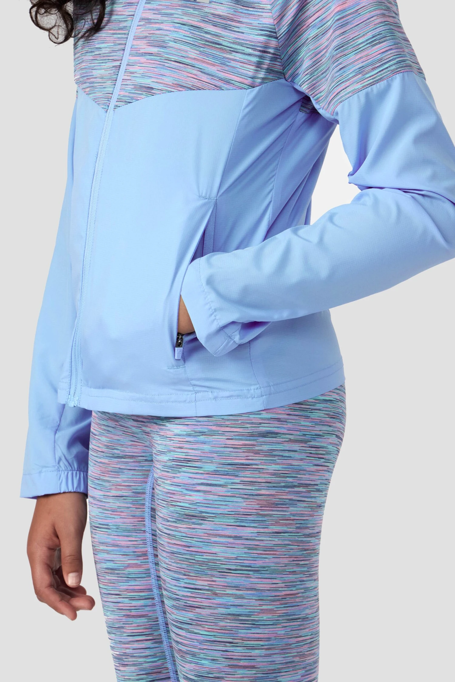 Girls Trail Windbreaker - Blue/Lilac Multi 6 Girls Trail Windbreaker - Blue/Lilac Multi - Image 6