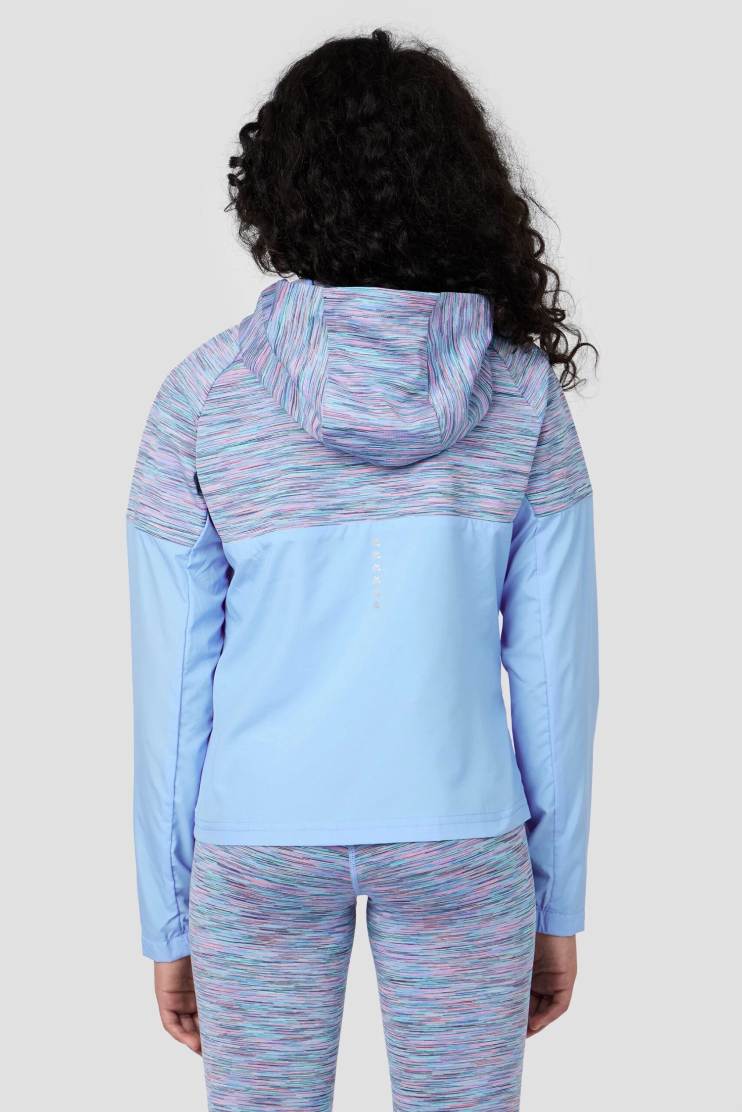 Girls Trail Windbreaker - Blue/Lilac Multi 2 Girls Trail Windbreaker - Blue/Lilac Multi - Image 2