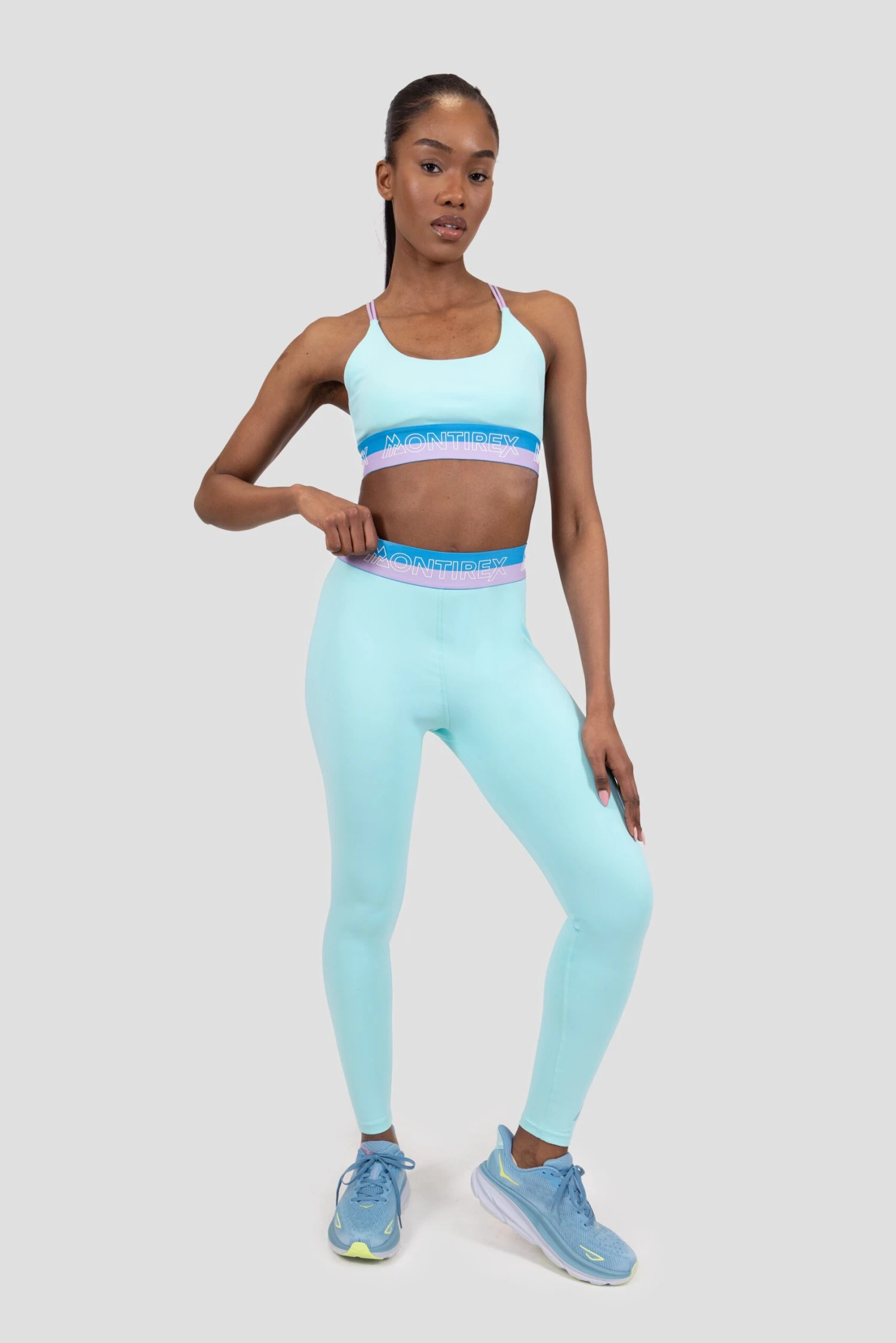 Icon Contrast 2.0 Legging - Summer Sky/Arctic Sky/Lavende 2 Icon Contrast 2.0 Legging - Summer Sky/Arctic Sky/Lavende - Image 2