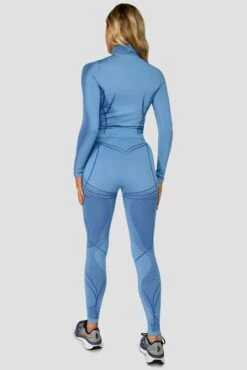 Contour Seamless 1/4 Zip - Powder Blue/Egyptian Blue -Montirex Sale Store ContourSeamless1 4Zip PowderBlue EgyptianBlue FullBack