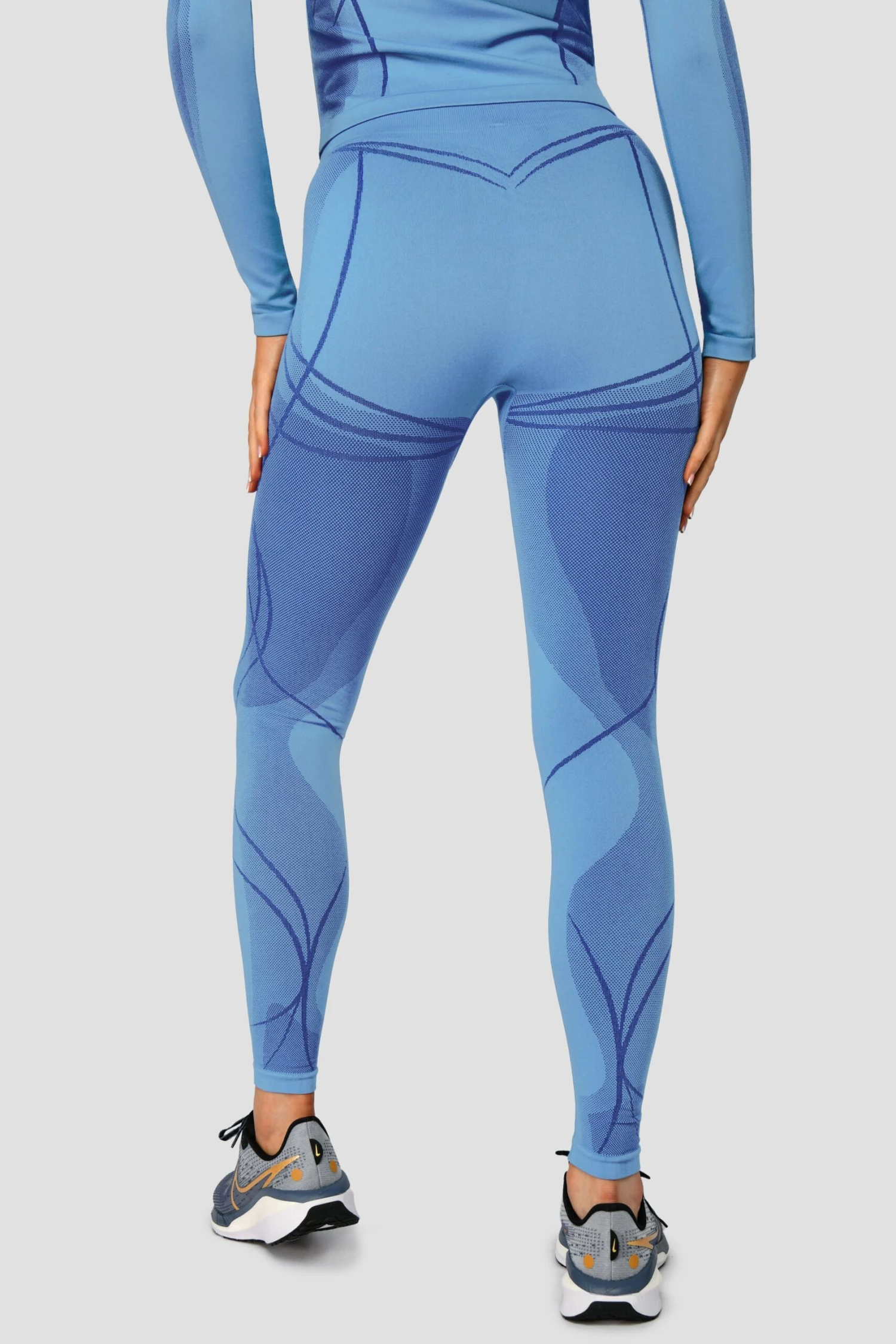 Contour Seamless Legging - Powder Blue/Egyptian Blue 2 Contour Seamless Legging - Powder Blue/Egyptian Blue - Image 2