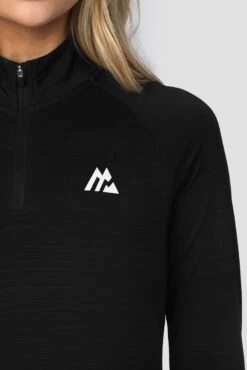 Draft 1/4 Zip - Black -Montirex Sale Store DRAFT 1 4 ZIP BLACK BEAUTY LOGO