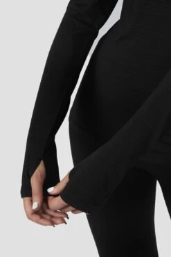 Draft 1/4 Zip - Black -Montirex Sale Store DRAFT 1 4 ZIP BLACK BEAUTY SLEEVE