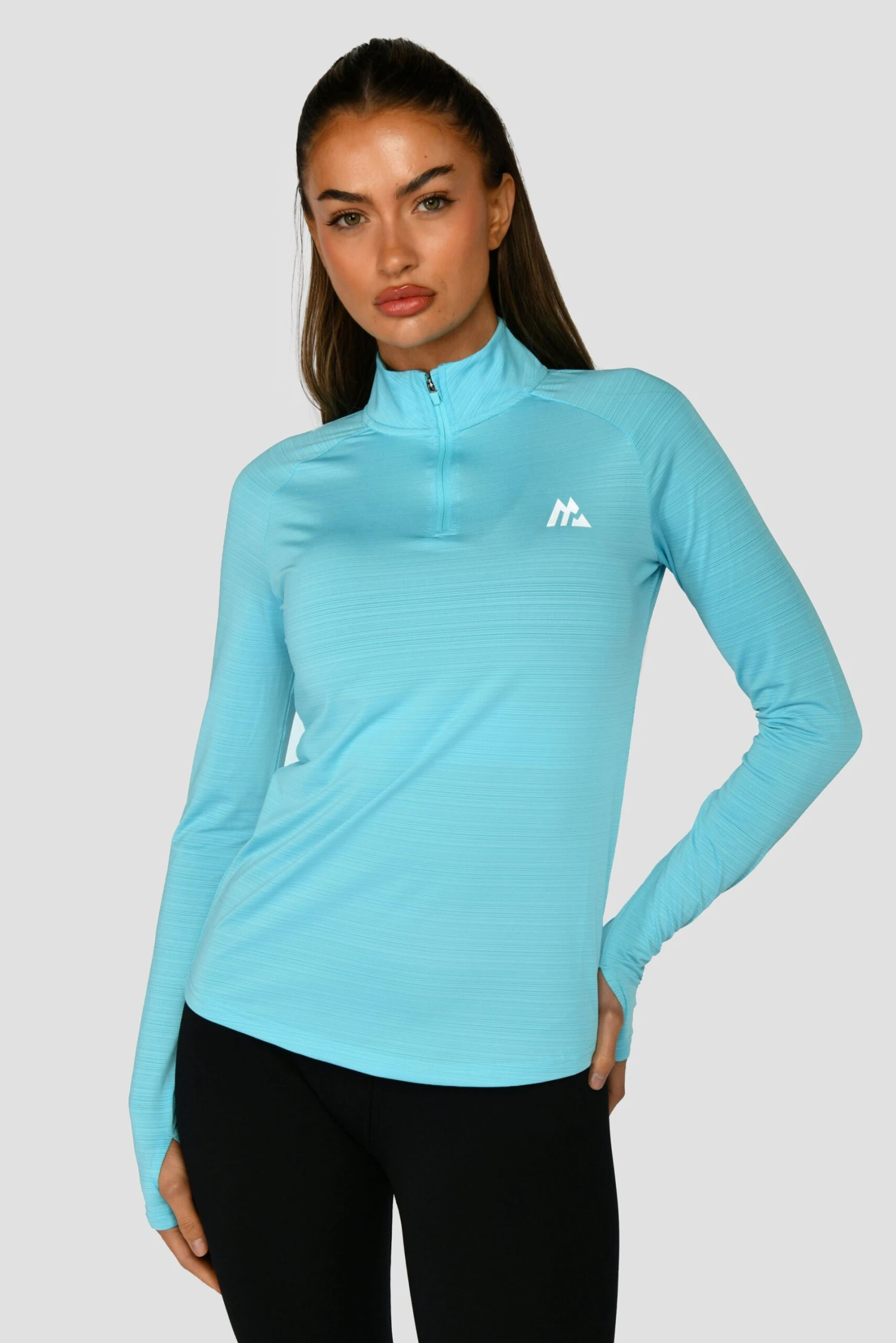 Women's Draft 1/4 Zip - Neon Sky 1 Women's Draft 1/4 Zip - Neon Sky