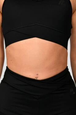 Elevate Bra Top - Black -Montirex Sale Store ELEVATE BRA TOP close detail