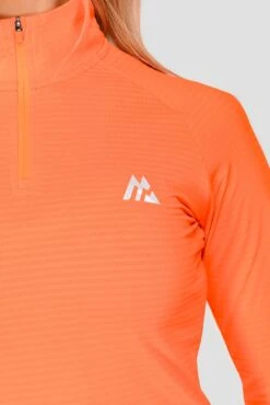 Energy 1/4 Zip - Shocking Orange -Montirex Sale Store ENERGY1 4ZIP SafetyOrange close