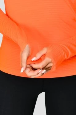 Energy 1/4 Zip - Shocking Orange -Montirex Sale Store ENERGY1 4ZIP SafetyOrange sleevedetail