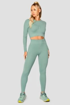 Evolve Seamless Legging - Jade -Montirex Sale Store EVOLVECORESEAMLESSLEGGING Jade fullfront