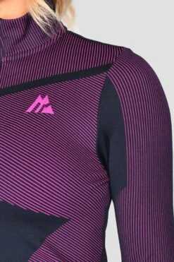 Energy 2.0 Seamless 1/4 Zip - Midnight Blue/Magenta -Montirex Sale Store Energy2.0Seamless1 4Zip MidnightBlue Magenta close