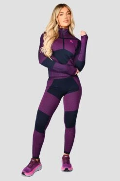 Energy 2.0 Seamless 1/4 Zip - Midnight Blue/Magenta -Montirex Sale Store Energy2.0Seamless1 4Zip MidnightBlue Magenta front