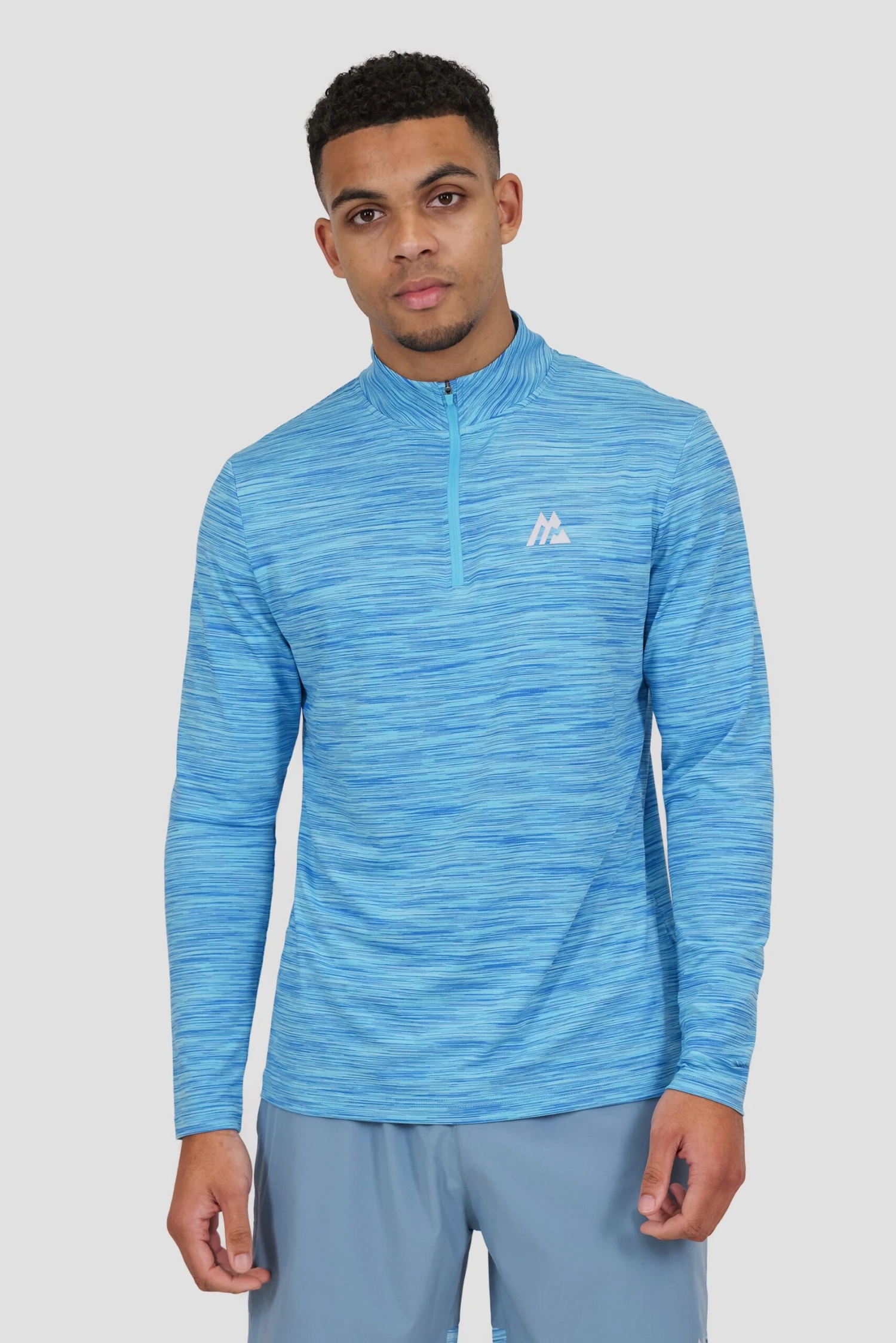 Trail 1/4 Zip - Neon Blue Multi 1 Trail 1/4 Zip - Neon Blue Multi