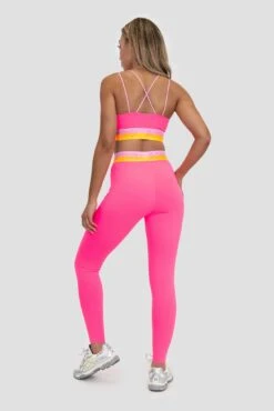 Icon Contrast 2.0 Legging - Neon Pink/Ice Tango/Pink Sugar -Montirex Sale Store ICON CONTRAST 2.0 LEGGING KNOCKOUT PINK ORANGE POP BONBON Full back