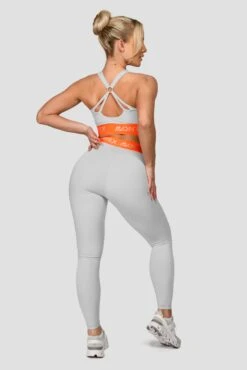 Icon Contrast Bra Top - Light Smoke Grey/Safety Orange -Montirex Sale Store ICON CONTRAST BRA TOP LIGHT SMOKE GREY SAFETY ORANGE back