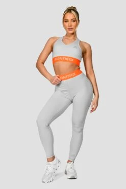 Icon Contrast Bra Top - Light Smoke Grey/Safety Orange -Montirex Sale Store ICON CONTRAST BRA TOP LIGHT SMOKE GREY SAFETY ORANGE front