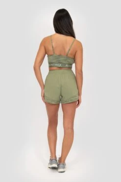 Icon Lite Bra - Khaki Multi -Montirex Sale Store ICON LITE BRA OIL GREEN FOUR LEAF CLOVER TEA Full Back