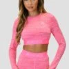 Icon Lite Long Sleeve Crop Top - Pink Multi