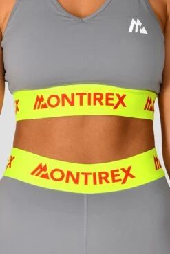 Icon Contrast Bra Top - Cadet Grey/OG Neon/Cardinal Red -Montirex Sale Store Icon Contrast Bra Top Cadet Grey OG Neon Cardinal Red detail