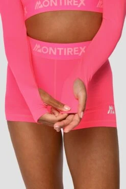 Icon 1/4 Zip - Neon Pink -Montirex Sale Store Icon1 4ZipTop NeonPink Sleevedetail
