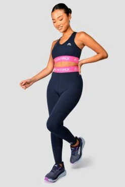Icon Contrast Bra Top - Midnight Blue/Neon Pink/Capri -Montirex Sale Store IconContrastBraTop MidnightBlue NeonPink Capri front