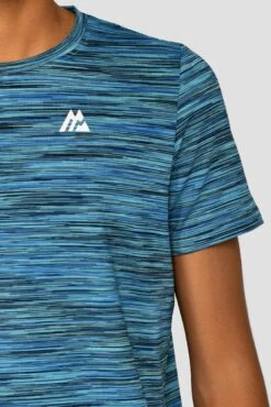 Junior Trail 2.0 T-Shirt - Navy/Neon Blue Multi -Montirex Sale Store JN TRAIL 2.0 TEE Blue Multi Close