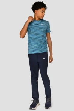 Junior Trail 2.0 T-Shirt - Navy/Neon Blue Multi -Montirex Sale Store JNTRAIL2.0TEE BlueMulti FullFront