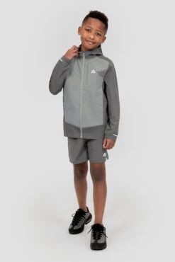 Boys Kodiak Windshell - Cement Grey/Platinum Grey -Montirex Sale Store KODIAK WINDSHELL CASTLEROCK MONUMENT Full Front v3
