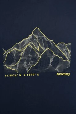 Junior Mountain Range 2.0 T-Shirt - Midnight Blue 9 Junior Mountain Range 2.0 T-Shirt - Midnight Blue -Montirex Sale Store MOUNTAIN RANGE 2.0 TEE MIDNIGHT BLUE front detail