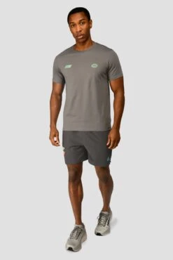 MTX Run Vital Cotton T-Shirt - Cement Grey -Montirex Sale Store MTX RUN VITAL COTTON TEE CEMENT GREY front
