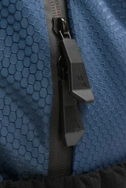 MTX Trail 2.0 32L Backpack - Midnight Blue/Fiery Orange -Montirex Sale Store MTX TRAIL 2.0 32L BACKPACK MIDNIGHT BLUE FIERY ORANGE zip detail