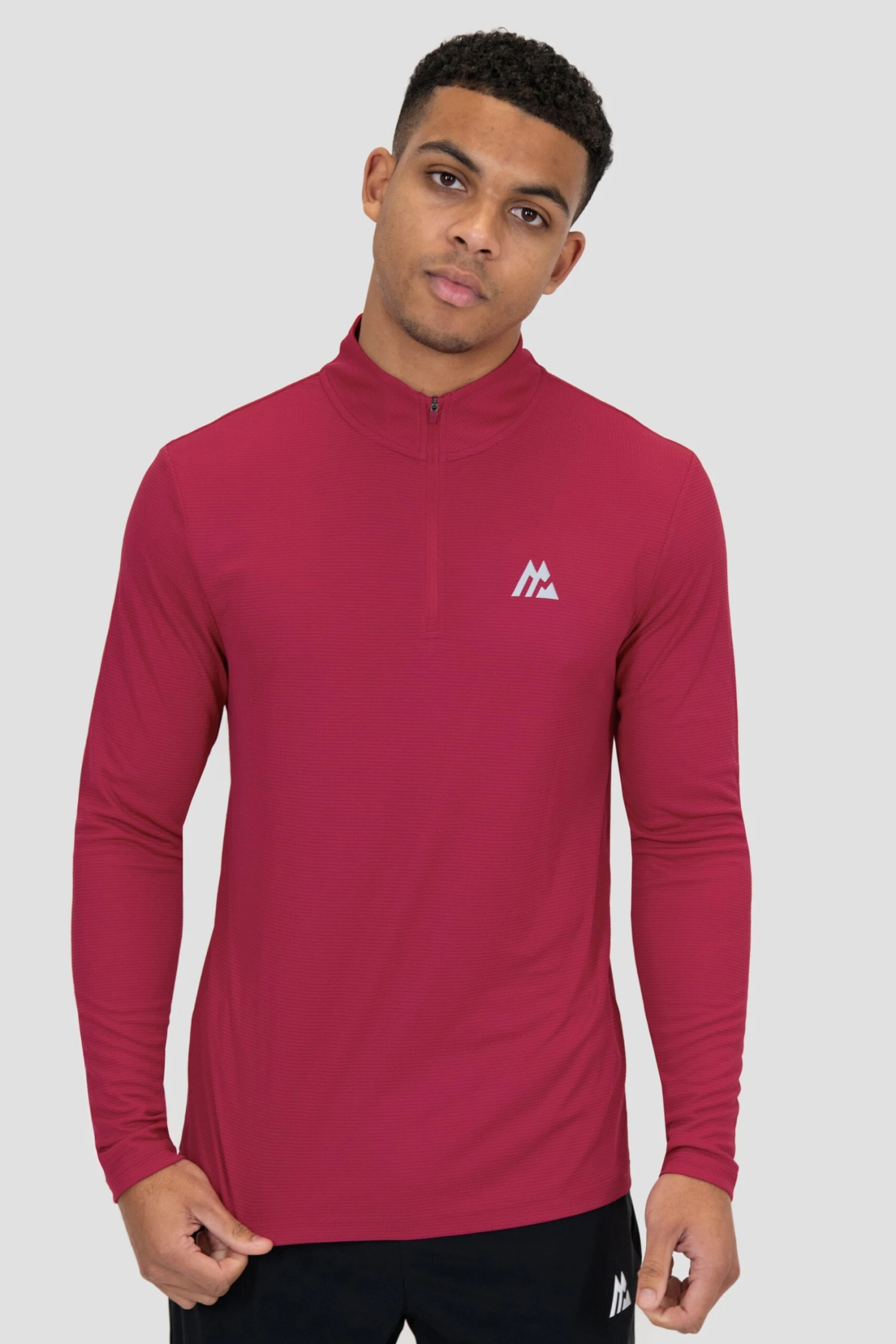 Peak Gridded 1/4 Zip - Spiced Cherry 1 Peak Gridded 1/4 Zip - Spiced Cherry