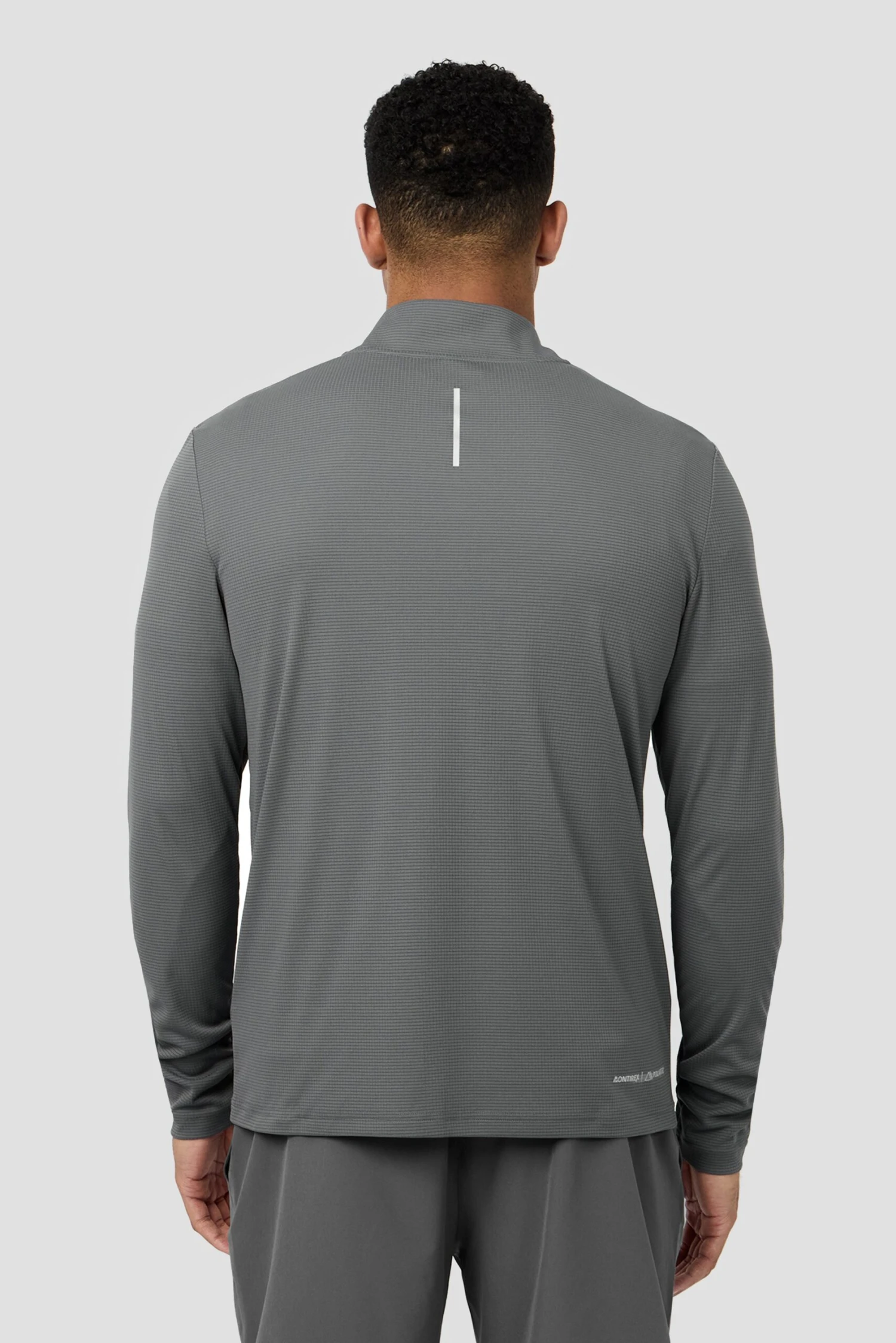 Peak Gridded Polartec® 1/4 Zip - Cement Grey 3 Peak Gridded Polartec® 1/4 Zip - Cement Grey - Image 3