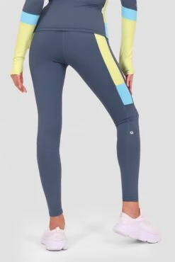 Power Panelled 2.0 Legging - Greyed Indigo/Citrus/Neon Sky -Montirex Sale Store PowerPanelled2.0Legging VintageIndigo ShadowLime Bluefishback