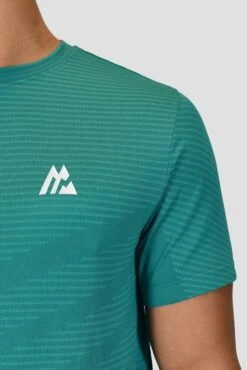 Speed Seamless T-Shirt - Deep Sea/Mountain Meadow -Montirex Sale Store SPEED SEAMLESS TEE DEEP SEA MOUNTAIN MEADOW logo detail jpg