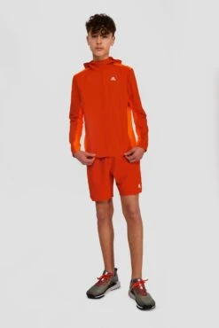 Junior Speed Windbreaker - Cardinal Red/Fiery Orange -Montirex Sale Store SPEED WINDBREAKER CARDINAL RED FIERY ORANGE front
