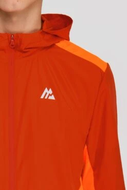 Junior Speed Windbreaker - Cardinal Red/Fiery Orange -Montirex Sale Store SPEED WINDBREAKER CARDINAL RED FIERY ORANGE logo detail