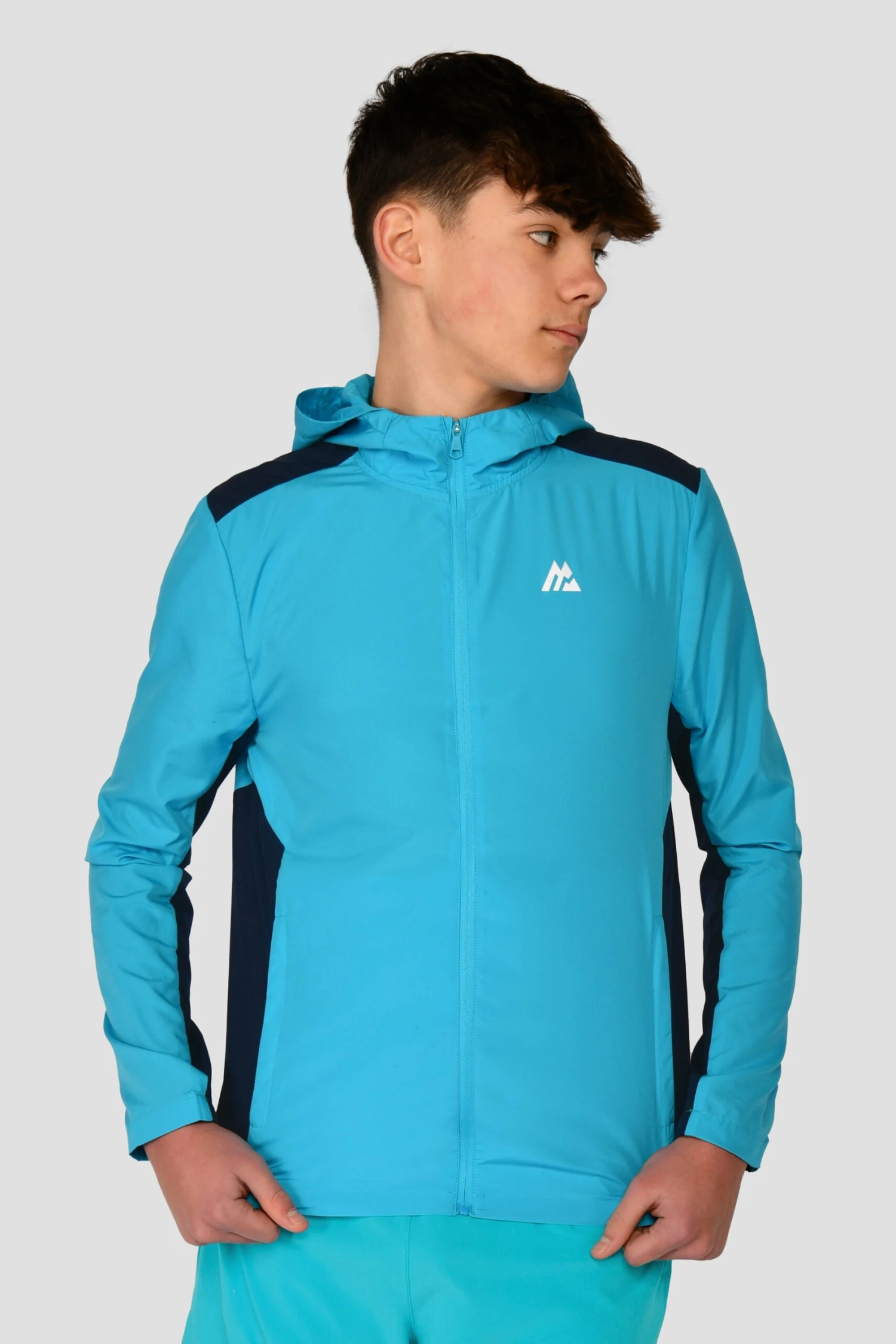 Junior Speed Windbreaker - Midnight Blue/Maya Blue 1 Junior Speed Windbreaker - Midnight Blue/Maya Blue