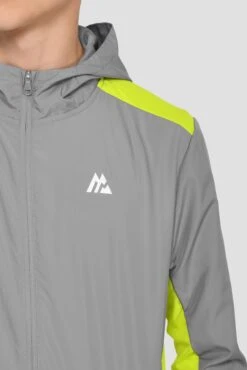 Junior Speed Windbreaker - Platinum Grey/Electric Lime -Montirex Sale Store SPEED WINDBREAKER PLATINUM GREY ELECTRIC LIME logo