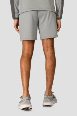 Summit Poly Short - Platinum Grey Marl/Cement Grey -Montirex Sale Store SUMMIT POLY SHORT PLATINUM GREY MARL CEMENT GREY close back