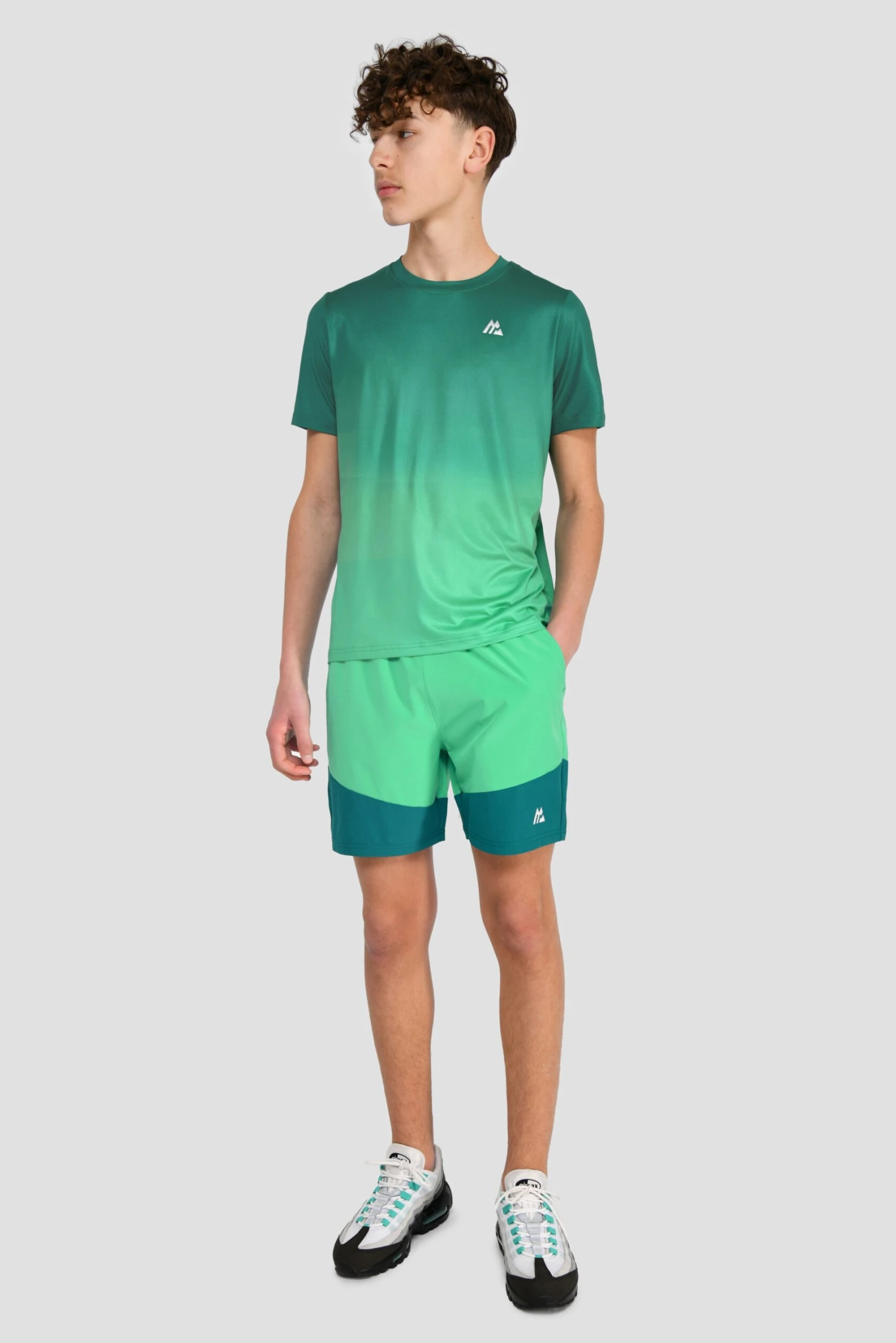 Junior Track Fade T-Shirt - Deep Sea/Mountain Meadow 3 Junior Track Fade T-Shirt - Deep Sea/Mountain Meadow - Image 3