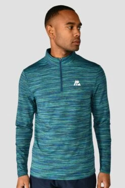 Trail 2.0 1/4 Zip - Navy/Turquoise