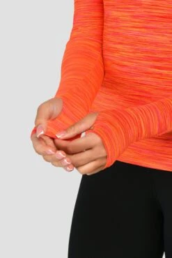 Women's Trail 2.0 1/4 Zip - Neon Pink/Orange/Red Multi 11 Women's Trail 2.0 1/4 Zip - Neon Pink/Orange/Red Multi -Montirex Sale Store TRAIL 2.0 1 4 ZIP MAGENTA LAVA SAFETY ORANGE EMBER sleeve detail
