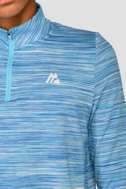Junior Trail 2.0 1/4 Zip - Neon Blue/Sky -Montirex Sale Store TRAIL 2.0 1 4 ZIP NEON BLUE NEON SKY WHITE close