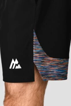 Trail Panel 2.0 Short - Black/Blue/Orange -Montirex Sale Store TRAIL PANEL 2.0 SHORT BLACK SAFETY ORANGE MAYA BLUE logo