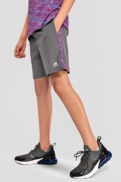 Junior Trail Panel Short - Dark Grey/Navy/Pink
