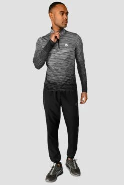 Trail Seamless 1/4 Zip - Black/Grey Multi 8 Trail Seamless 1/4 Zip - Black/Grey Multi -Montirex Sale Store TRAIL SEAMLESS 1 4 ZIP BLACK WHITE CEMENT GREY Full front