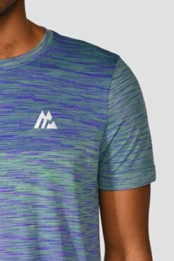 Trail Seamless T-Shirt - Green/Purple -Montirex Sale Store TRAIL SEAMLESS TEE MOUNTAIN MEADOW PURPLE Close