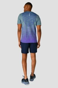 Trail Seamless T-Shirt - Green/Purple -Montirex Sale Store TRAIL SEAMLESS TEE MOUNTAIN MEADOW PURPLE back