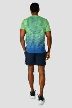 Trail Seamless T-Shirt - OG Neon/Cobalt Blue -Montirex Sale Store TRAIL SEAMLESS TEE OG NEON COBALT back