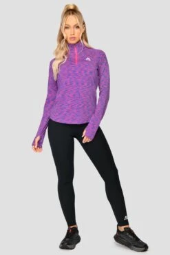 Women's Trail 2.0 1/4 Zip - Purple/Blue -Montirex Sale Store TRAIL2.01 4ZIP PURPLE ELECTRICPURPLE NEONBLUE SHOCKINGPINK front