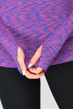 Women's Trail 2.0 1/4 Zip - Purple/Blue -Montirex Sale Store TRAIL2.01 4ZIP PURPLE ELECTRICPURPLE NEONBLUE SHOCKINGPINK sleevedetail